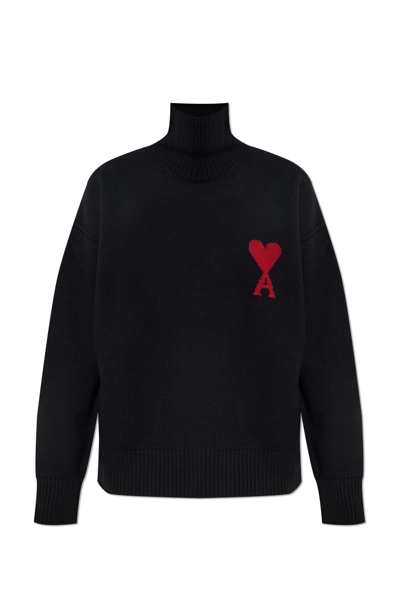 Ami Alexandre Mattiussi Wool turtleneck with logo | Men's | Vitkac